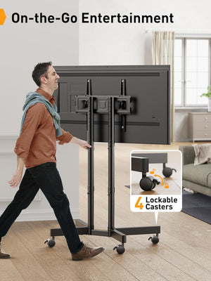 Mobile TV Stand on Wheels for 32-70 inch TVs