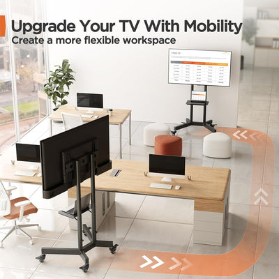 TV Stand on Wheels for 32-85 Inch Screens up to 60kg